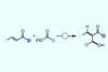 A reaction scheme showing the generic aldol reaction with an ester and an unsaturated ketone as the coupling partners