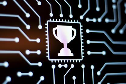 Trophy on a circuit board