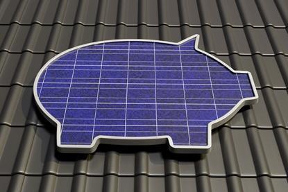 A pig-shaped solar panel